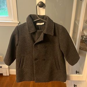 Patachou Wool Gray Coat Size 12M NWT